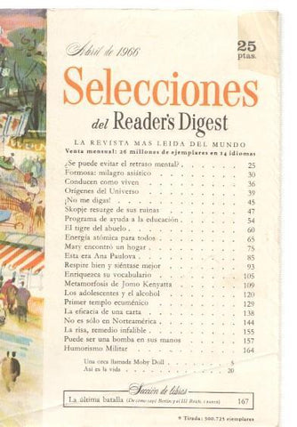 Selecciones del Reader s Digest abril 1966: Se puede evitar el retraso mental ?-