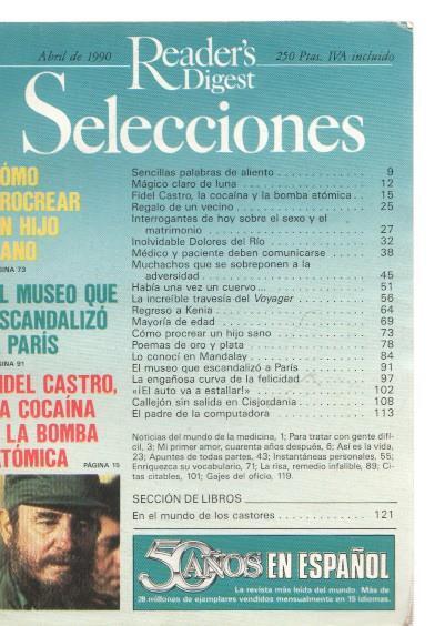 Selecciones del Reader s Digest abril 1990: Como procrear un hijo sano- El museo