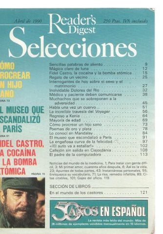 Selecciones del Reader s Digest abril 1990: Como procrear un hijo sano- El museo