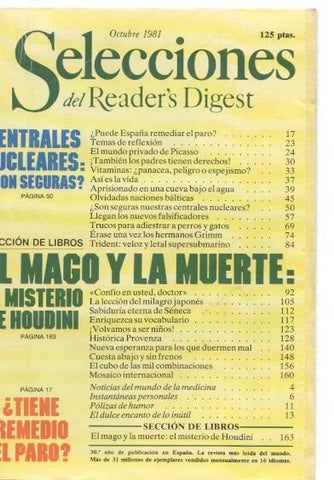 Selecciones del Reader s Digest octubre 1981: Centrales nucleares: son seguras ?-