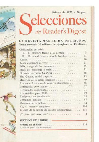 Selecciones del Reader s Digest febrero 1975: Civilizacion en crisis: El hombre 