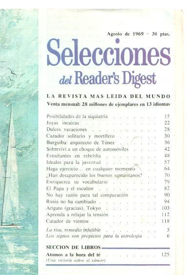 Selecciones del Reader s Digest agosto 1969: Posibilidades de la psiquiatria-