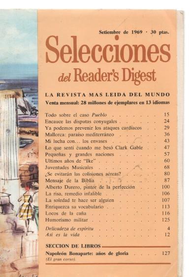 Selecciones del Reader s Digest setiembre 1969: Todo sobre el caso Pueblo- Ya