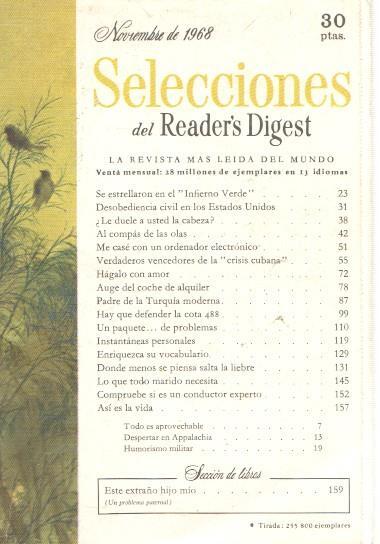 Selecciones del Reader s Digest Noviembre 1968: Se estrellaron en el Infierno -