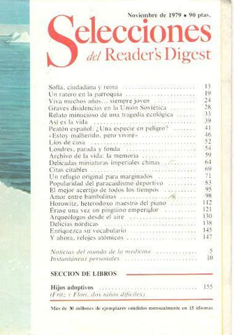 Selecciones del Reader s Digest noviembre 1991: Sofia, ciudadana y reina- Un 