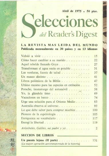 Selecciones del Reader s Digest abril 1975: Como hacer cambiar a su marido-