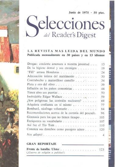 Selecciones del Reader s Digest junio 1975: Drogas: crecienbte amenaza a nuestra