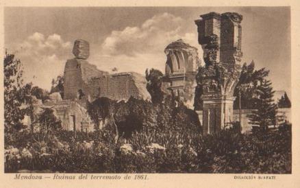 POSTAL PV04116: Ruinas del terremoto de 1861 en Mendoza