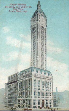 POSTAL PV04109: Singer Building, New York