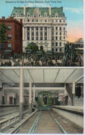 POSTAL PV04095: Brooklyn Bridge Subway Station, New York city