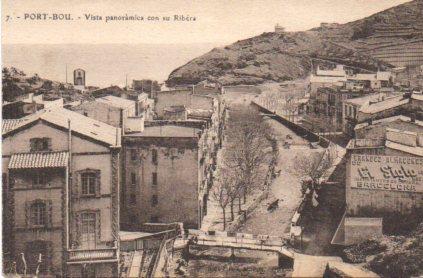 POSTAL PV04140: Port Bou, vista panoramica con su Ribera
