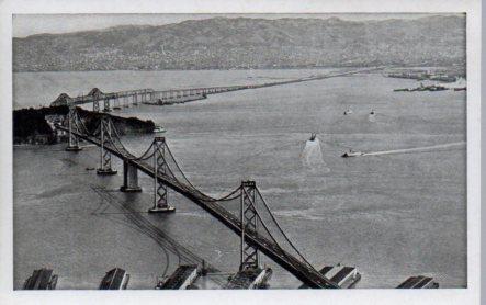 POSTAL PV04039: View of the San Francisco Oakland bay bridge