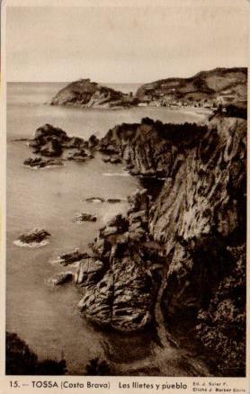 POSTAL PV04171: Pueblo e Illetes de Tossa de Mar