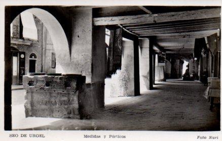 POSTAL PV04191: Medidas y Porticos de la Seo de Urgel