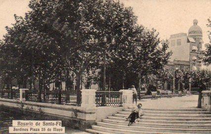 POSTAL PV03887: Jardines Plaza 25 de Mayo, Rosario de Santa Fe