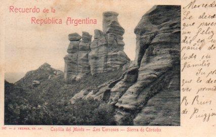 POSTAL PV03886: Capilla del Monte, Sierra de Cordoba, Argentina