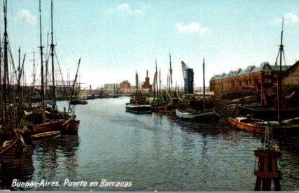 POSTAL PV03883: Puerto en Barracas, Buenos Aires