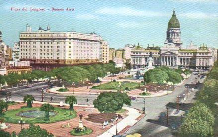 POSTAL PV03879: Plaza del Congreso, Buenos Aires