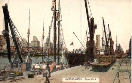 POSTAL PV03876: Dique nº 1 puerto de Buenos Aires