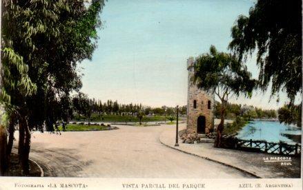 POSTAL PV03870: Vista parcial del Parque Azul, Argentina