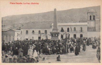 POSTAL PV03894: Plaza España en La Paz, Bolivia