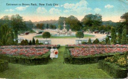 POSTAL PV03832: Entrance to Bronx Park, New York City