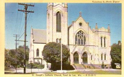 POSTAL PV03831: St. Joseph's Catholic Church, Fond du Lac, Wis.