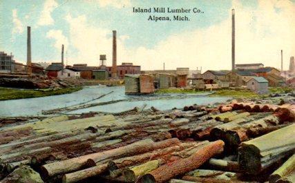 POSTAL PV03822: Island Mill Lumber Co., Alpena Michigan