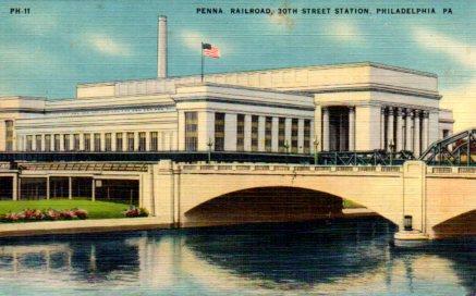 POSTAL PV03821: Penna Railroad 30th Street Station, Philadelphia