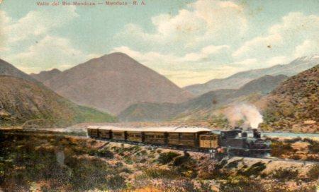 POSTAL PV03815: Valle del rio Mendoza, Argentina