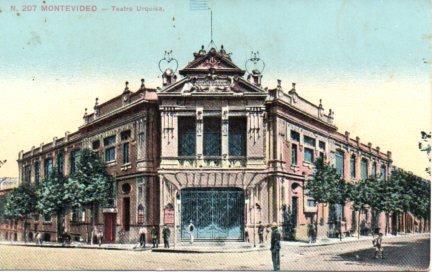 POSTAL PV03863: Teatro Urquisa en Montevideo