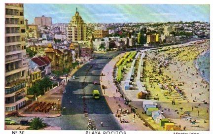 POSTAL PV03861: Playa Pocitos, Montevideo