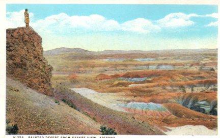 POSTAL PV03859: Painted desert from desert view, Arizona