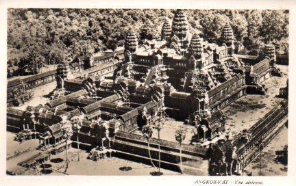 POSTAL PV03855: Angkor-Vat view aerienne