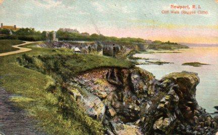 POSTAL PV03852: Newport, R. I. Clift Walk (Ragged Clifts)