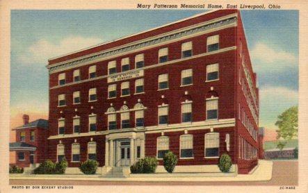POSTAL PV04005: Marry Patterson Memorial Home in East Liverpool, Ohio