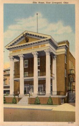 POSTAL PV04003: Elks Home in East Liverpool, Ohio