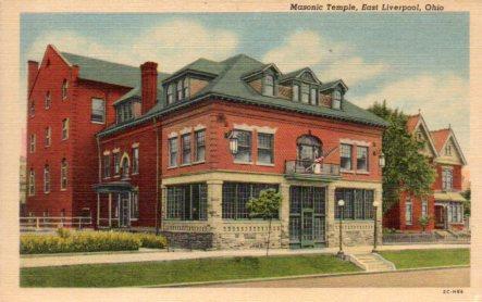 POSTAL PV04006: Masonic Temple in East Liverpool, Ohio