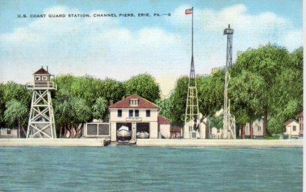 POSTAL PV04009: U. S. Coast Guard Station in Erie United States