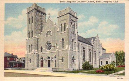 POSTAL PV04008: Saint Aloysius Catholic Church in East Liverpool, Ohio