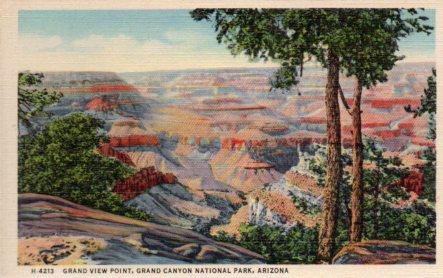 POSTAL PV04017: Grand view point in Grand Canyon National Park, Arizona