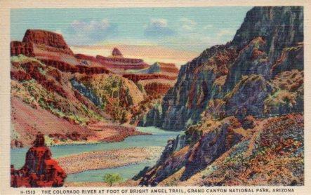 POSTAL PV04016: The Colorado River in Grand Canyon National Park, Arizona