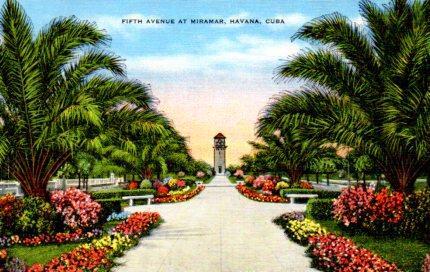 POSTAL PV03950: Fith Avenue at Miramar, Havana, Cuba