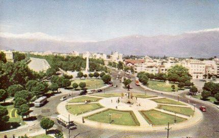 POSTAL PV03973: Vista de la Plaza de Baquedano en Santiago de Chile