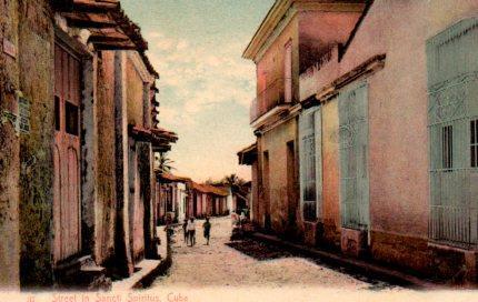POSTAL PV03965: Street in Sancti Spiritus, Cuba