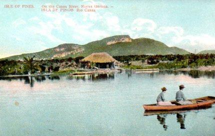 POSTAL PV03958: Casas en el rio en Isla de Pinos, Nueva Gerona, Cuba