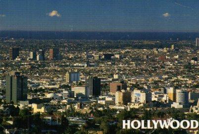 POSTAL PV04626: Sunset and Hollywood Boulevards