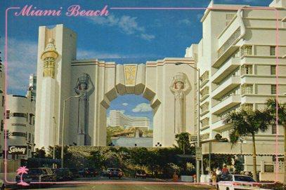 POSTAL PV04607: Painting located on south wall of Fontainebleau Hilton Hotel, Miami