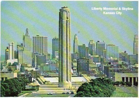 POSTAL PV04566: Liberty Memorial and Skyline, Kansas City