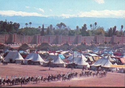 POSTAL PV04602: Remparts et tentes caidales, Marrakech